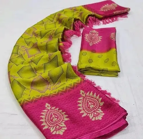 Stylish Chiffon Saree with Blouse piece