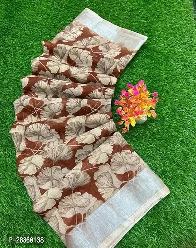 FASHION Womens Designer Cotton Floral Prints Saree with Blouse Piece PACK OF 1