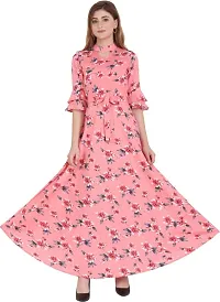 Stylish Crepe Printed Dress For Women-thumb1