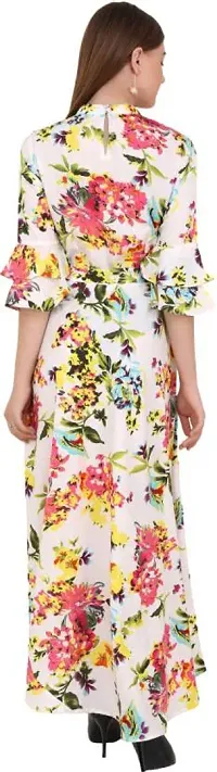 Stylish Crepe Printed Dress For Women-thumb1