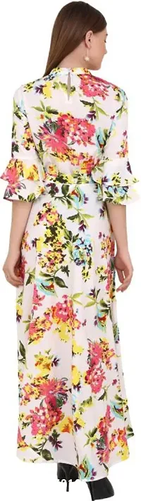 Stylish Crepe Printed Dress For Women-thumb2