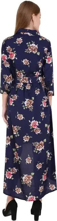 Stylish Crepe Printed Dress For Women-thumb2