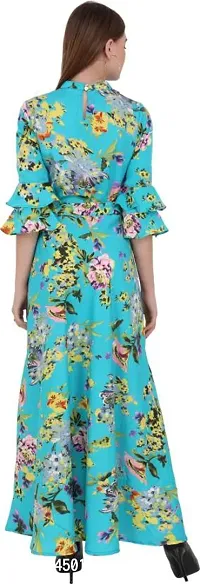 Stylish Crepe Printed Dress For Women-thumb3