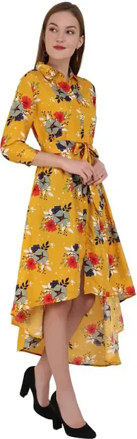 Stylish Crepe Printed Dress For Women-thumb1
