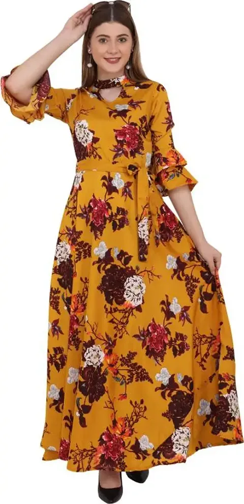 Stylish Crepe Dress For Women