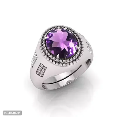 Alluring Purple Brass Artificial Stone Artificial Stone Rings For Men-thumb0