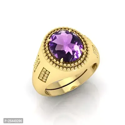 Alluring Purple Brass Artificial Stone Artificial Stone Rings For Men