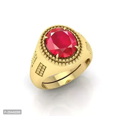 Alluring Pink Brass Artificial Stone Artificial Stone Rings For Men-thumb0