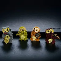 Premium Cute Owl Musician Family Figurine Set Of 4 Pcs For Indoor For Living Room, Home And Office Decoration-thumb2