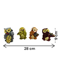 Premium Cute Owl Musician Family Figurine Set Of 4 Pcs For Indoor For Living Room, Home And Office Decoration-thumb3