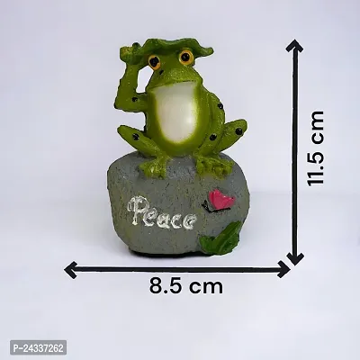 Premium 3 Packs Garden Decor Frog Statue Sets Outdoor Patio Decorations Art Figurines(Hope Fog)-thumb5