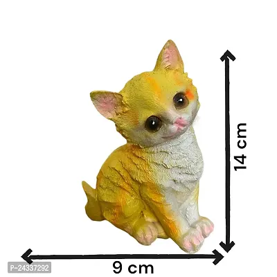 Premium Cute Cartoon Cat For Living Room, Home And Office Decoration (Plant Not Included) (Yellow)-thumb3