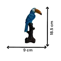 Premium Bird Figurine Bird Decor Decorative Birds - Outdoor And Indoor Bird Statues (Blue02)-thumb2