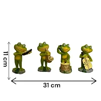 Premium Musician Frog Statue Decorative Showpiece Animal Frog For Home Office Hotel Room D�Cor (Green)-thumb4