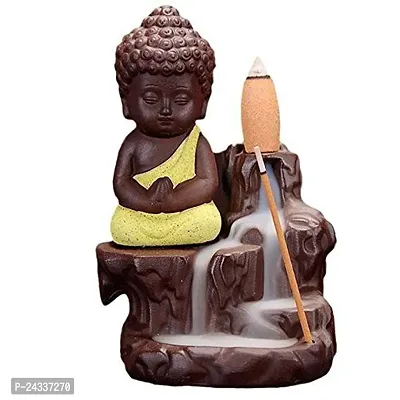 Premium Decora Resin Buddha Backflow Smoke Fountain With Scented Cone Incense, Standard-thumb2