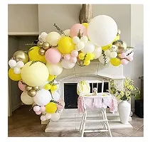 Pastel Yellow Balloons Latex Party Balloons (Pack Of 50Pc)-thumb1