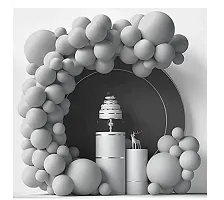 Pastel Silver Balloons Latex Party Balloons (Pack Of 100Pc)-thumb2