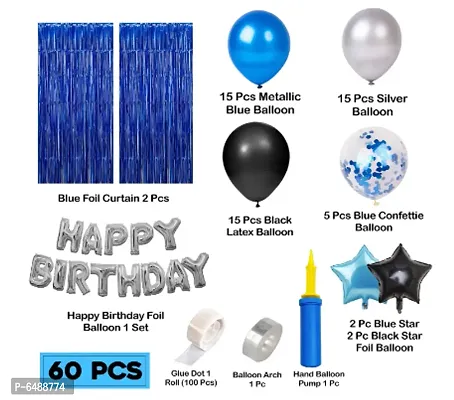 Happy Birthday Balloons Decorations Set - 60Pcs-thumb2