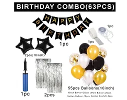 Happy Birthday Balloons Decorations Set - 63Pcs-thumb1