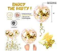 Golden Balloons Decoration Combo Set Of 40 For Birthday Decoration-thumb2