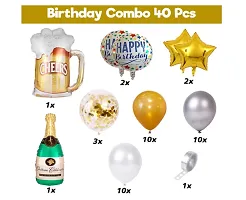 Golden Balloons Decoration Combo Set Of 40 For Birthday Decoration-thumb1