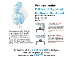 Blue Happy Birthday Decoration Items Kit Combo Set Birthday Banner Golden Foil Curtain Metallic Confetti Balloons With Hand Balloon Pump And Glue Dot - 60 Pieces-thumb2