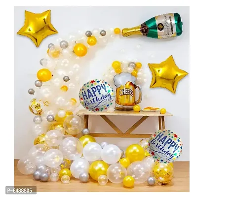 Golden Balloons Decoration Combo Set Of 40 For Birthday Decoration