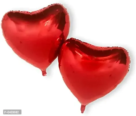 Party Decoration Red Heart Foil Balloon - Pack Of 2 Pieces-thumb0