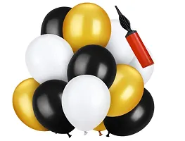 White ,Black ,Golden Metallic Balloon ,Balloon Pump-thumb1