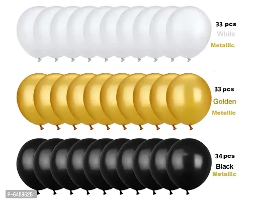 White ,Black ,Golden Metallic Balloon ,Balloon Pump-thumb0