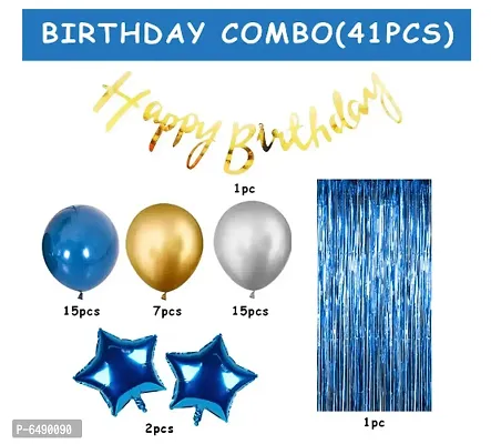 Happy Birthday Balloon Decoration Set - 41 Pieces Combo-thumb2