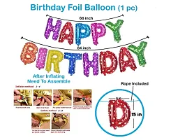 Happy Birthday Decorations Kit For Boys And Girls- 57Pcs With Foil Balloon, Latex and Metallic Balloons, Balloon Arch and Glue Dot Multicolour Balloons For Decoration / Multicolour Birthday Decorations Kit-thumb2