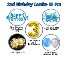 3Rd Birthday Decoration Items For Boys With Fairy Lights - 55Pcs Third Birthday Decoration - 3Rd Birthday Party Decorations, Birthday Decorations-thumb1