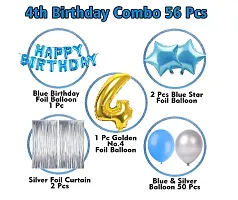 4Th Birthday Decoration Items For Boys - 56Pcs Fourth Birthday Decoration - 4Th Birthday Party Decorations, Birthday Decorations Kit-thumb1