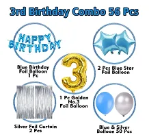 3Rd Birthday Decoration Items For Boys - 56Pcs Third Birthday Decoration - 3Rd Birthday Party Decorations, Birthday Decorations Kit-thumb1