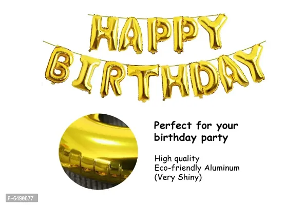 Happy Birthday Decoration Combo 43Pcs Set Foil Banner And Balloons (Pack Of 43,-thumb2