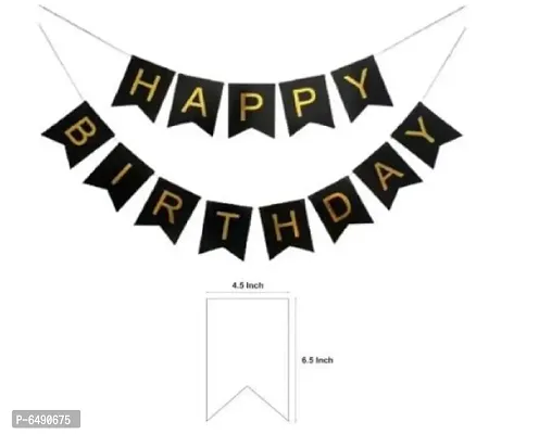 Happy Birthday Balloons Decoration Kit 47 Pcs - Fringe Foil Curtains, Banner and Latex Metallic Balloons-thumb2