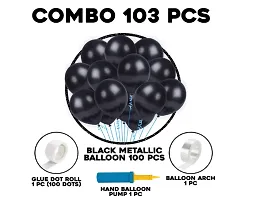 Black HD Metallic Balloons -103Pcs-thumb1