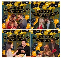 Golden and Black Happy Anniversary Combo Set-thumb3