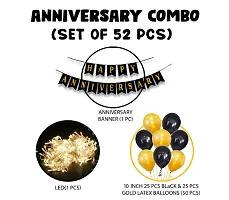 Golden and Black Happy Anniversary Combo Set-thumb1