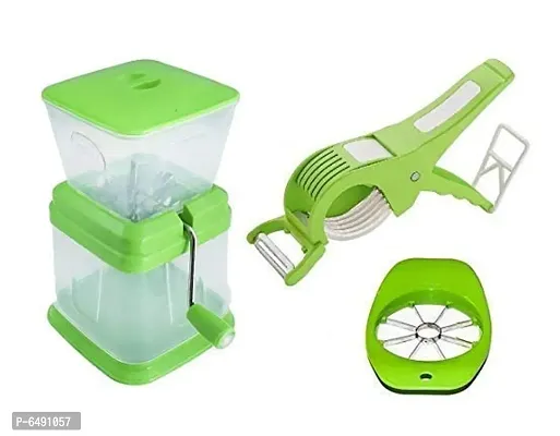 Useful Combo Of Plastic Vegetable Cutter ,, Onion Chopper , Apple Cutter-thumb0