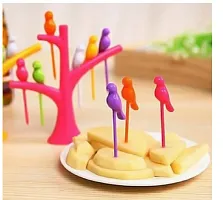 Useful Combo Of Plastic Fruit Fork Set With Stand And Vegetable Clever Cutter-thumb2