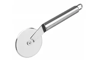 Useful Combo Of Stainless Steel Pizza Cutter , Silicone Spatula And Brush-thumb2