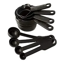 Useful Combo Of Plastic Pizza Cutter And Measuring Spoon And Cup Set Multipurpose Black-thumb1