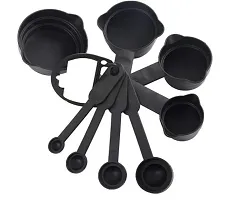 Useful Combo Of 8 Pieces Measuring Spoons And Cups Set,Pav Bhaji Masher Wooden Handle , Stainless Stell Whisker-thumb2