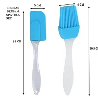 Useful Combo Of Silicone Spatula And Oil Brush And Potato Masher Wooden Handle  , Steel Whisker-thumb2