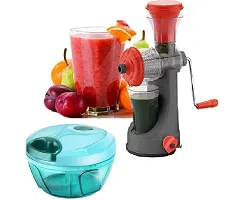 Pack Combo Of Manual Vegetable Chopper And Hand Juicer For Fruits And Vegetables With Stainless Steel Handle-thumb1