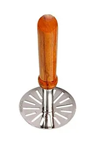 Hand Juicer For Fruits And Vegetables , Steel Lemon Squeezer ,Potato Masher Wooden Handle-thumb2