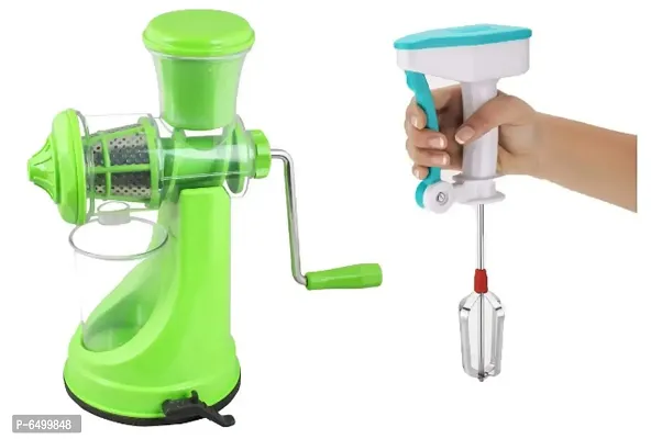 Combo Pack Hand Blender , Manual Juicer With Steel Handle