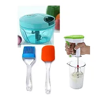 1 Single Blade Chopper ,1 Power Free Hand Blender ,2Pcs Silicone Spatula-thumb1